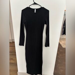 American Apparel Ribbed Cotton Maxi Dress